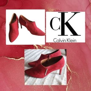 CALVIN KLEIN tomato red booties